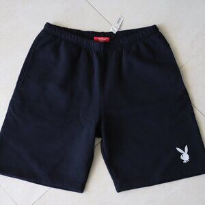NWT Supreme x Playboy SS16 Sweat Shorts Black size Medium